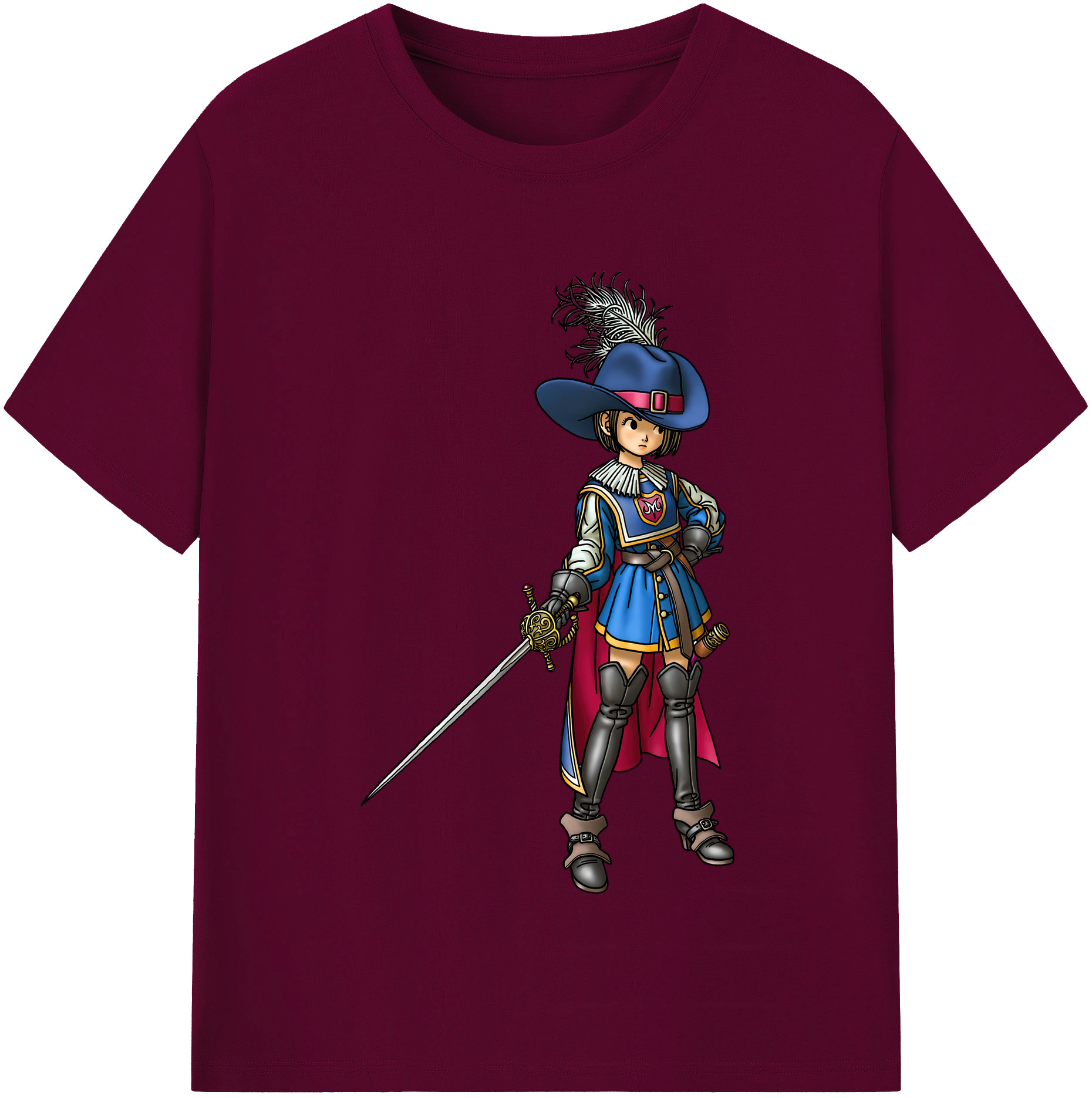 （画像用） ドラゴンクエスト Doragon Kuesuto Dragon Quest レディースカジュアルプリントTシャツ（綿100％）